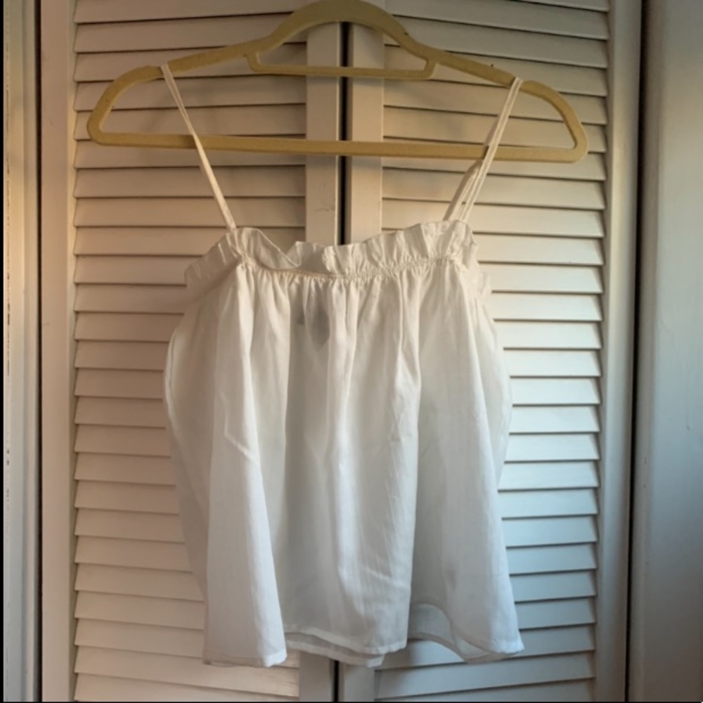White flowy tank top